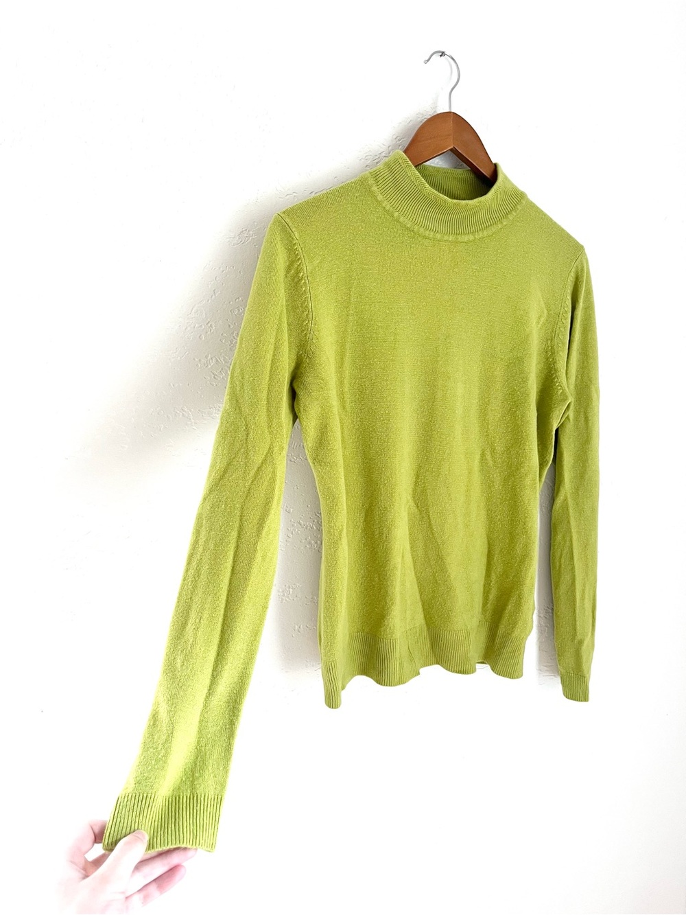 Vintage Sag Harbor Moss Green Mock Neck Sweater - Picture 6 of 6